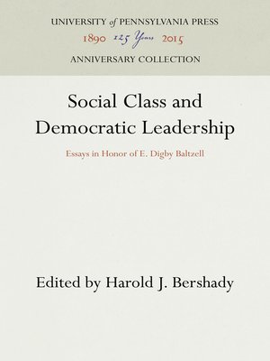 cover image of Social Class and Democratic Leadership